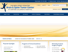 Tablet Screenshot of njpediatricbrainandspinetumorcenter.com